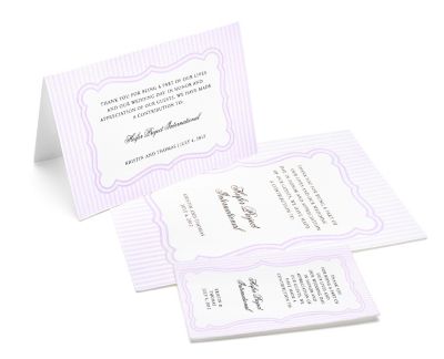 Charity Wedding Favors - Stripe (Lavender)