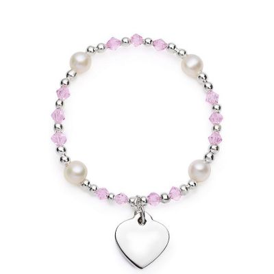 Girls Heart Charm Bracelet