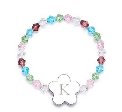 Girls Flower Charm Bracelet