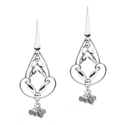 Romance Earrings - Silver with Charm