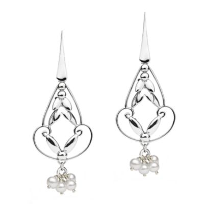 Romance Earrings - Silver with Pearl