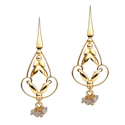 Romance Earrings  - Gold with Charm
