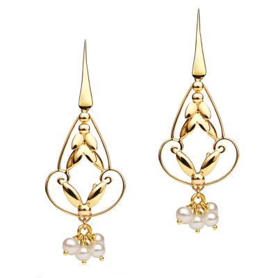Romance Earrings - Gold with Pearl