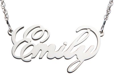 Filigree Name Necklace - Sterling Silver
