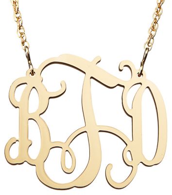 Filigree Monogram Necklace - Gold-tone