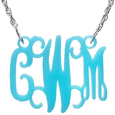 Acrylic Monogram Necklace