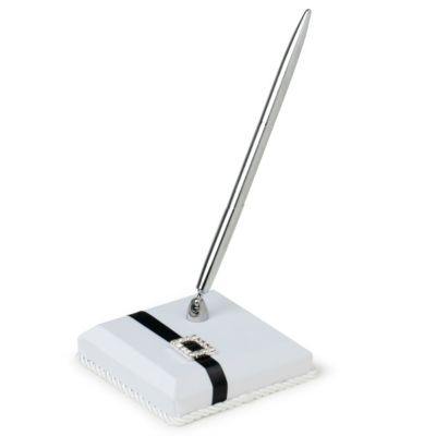 The Knot Rhinestone Pen & Holder - Black