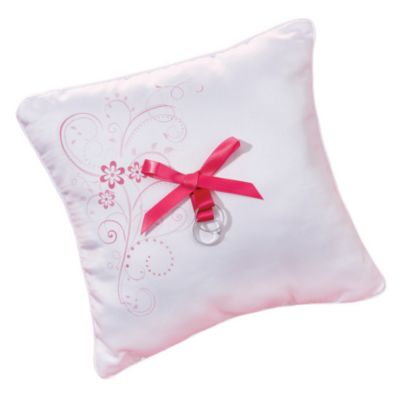 Pink Floral Ring Pillow