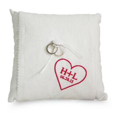 Personalized Ring Pillow - Heart