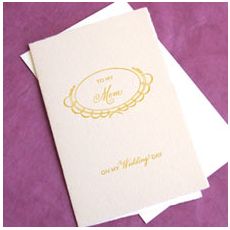 To My Mom on My Wedding Day Card