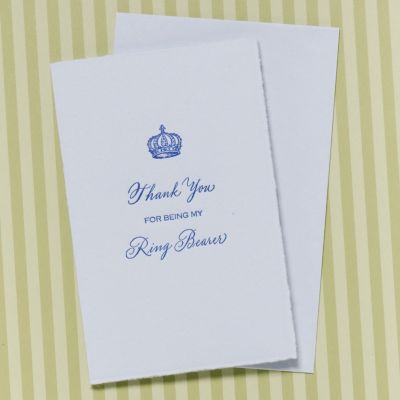 Thank You For Being My Ring Bearer Card