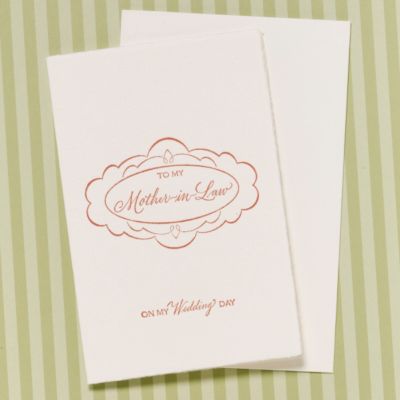 To My Mother-in-Law on My Wedding Day Card