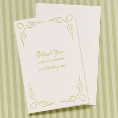 Thank You For Being a Part of Our Wedding Day Card