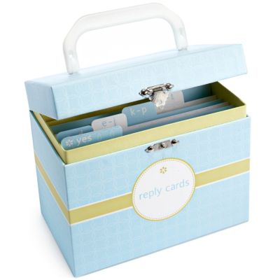 The Knot Reply Card Organizer - Blue Dot