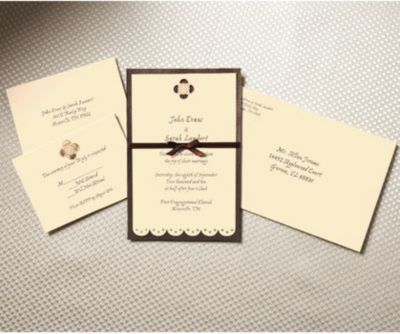 Chocolate Daisy Invitation Kit