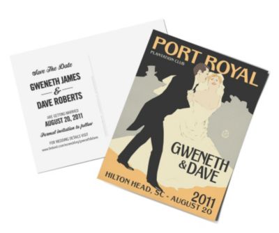 Personalized Save the Date Postcards - Down the Aisle