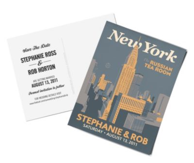 Personalized Save the Date Postcards - New York
