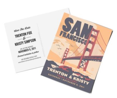 Personalized Save the Date Postcards - San Francisco