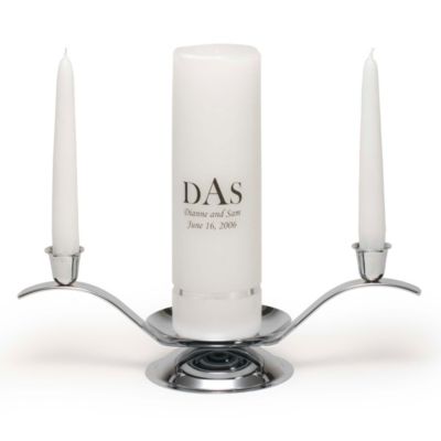 Personalized Unity Candle, Tapers, and Stand