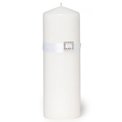 The Knot Rhinestone Unity Candle - White
