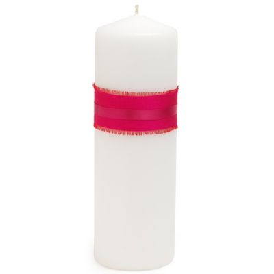 The Knot Colored Silk Unity Candle - Fuchsia