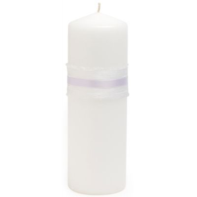 The Knot Colored Silk Unity Candle - White