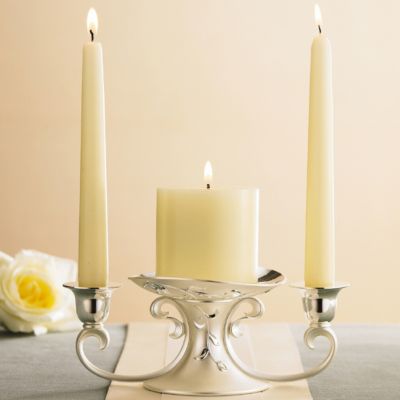 Lenox Opal Innocence Metal Unity Candle Holder