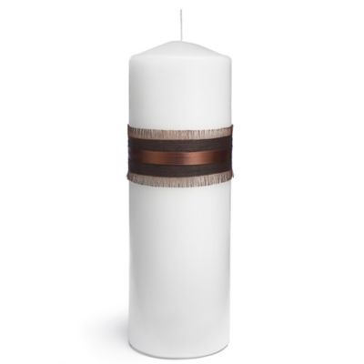 the knot colored silk unity candle - chocolate