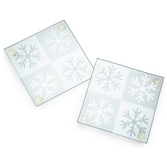 snowflake coasters