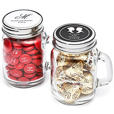 personalized mini glass mason jar favor holders