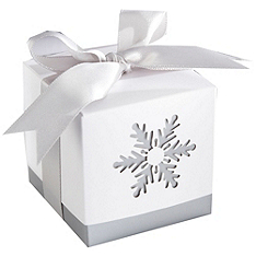 winter dreams laser-cut snowflake favor boxes