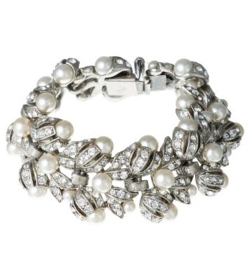 Thomas Laine Bridal Crystal And Pearl Linked Bracelet | Riffshots